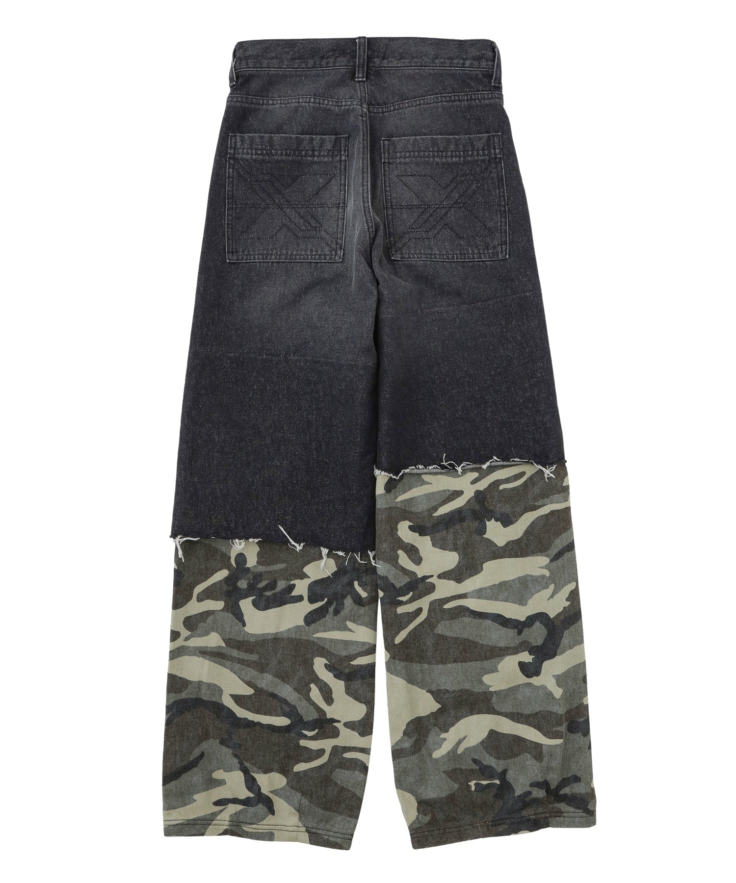FADED CAMO LAYERED PANTS
