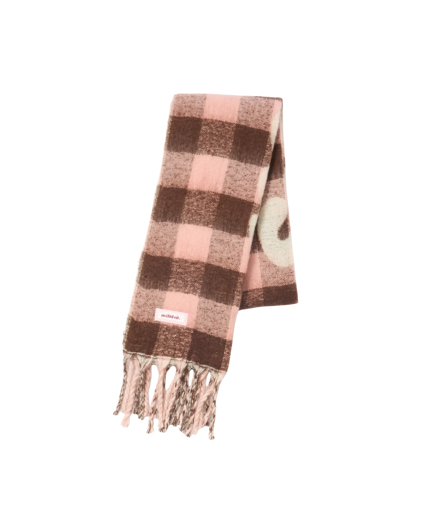 GINGHAM CHECK LOGO STOLE