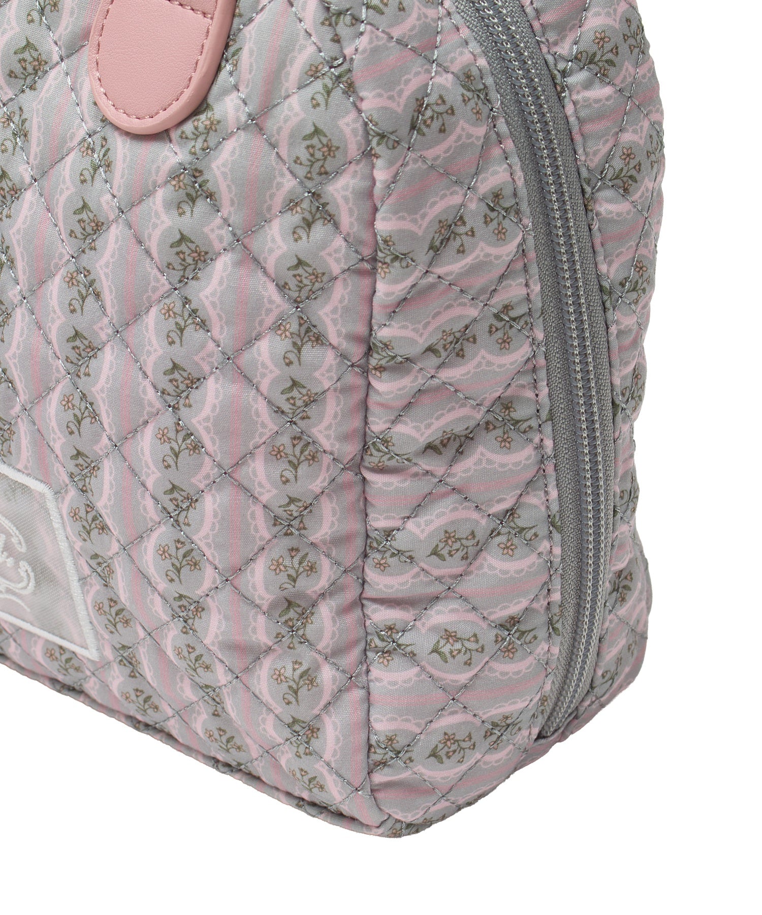 STRIPED FLOWER QUILTED BAG
