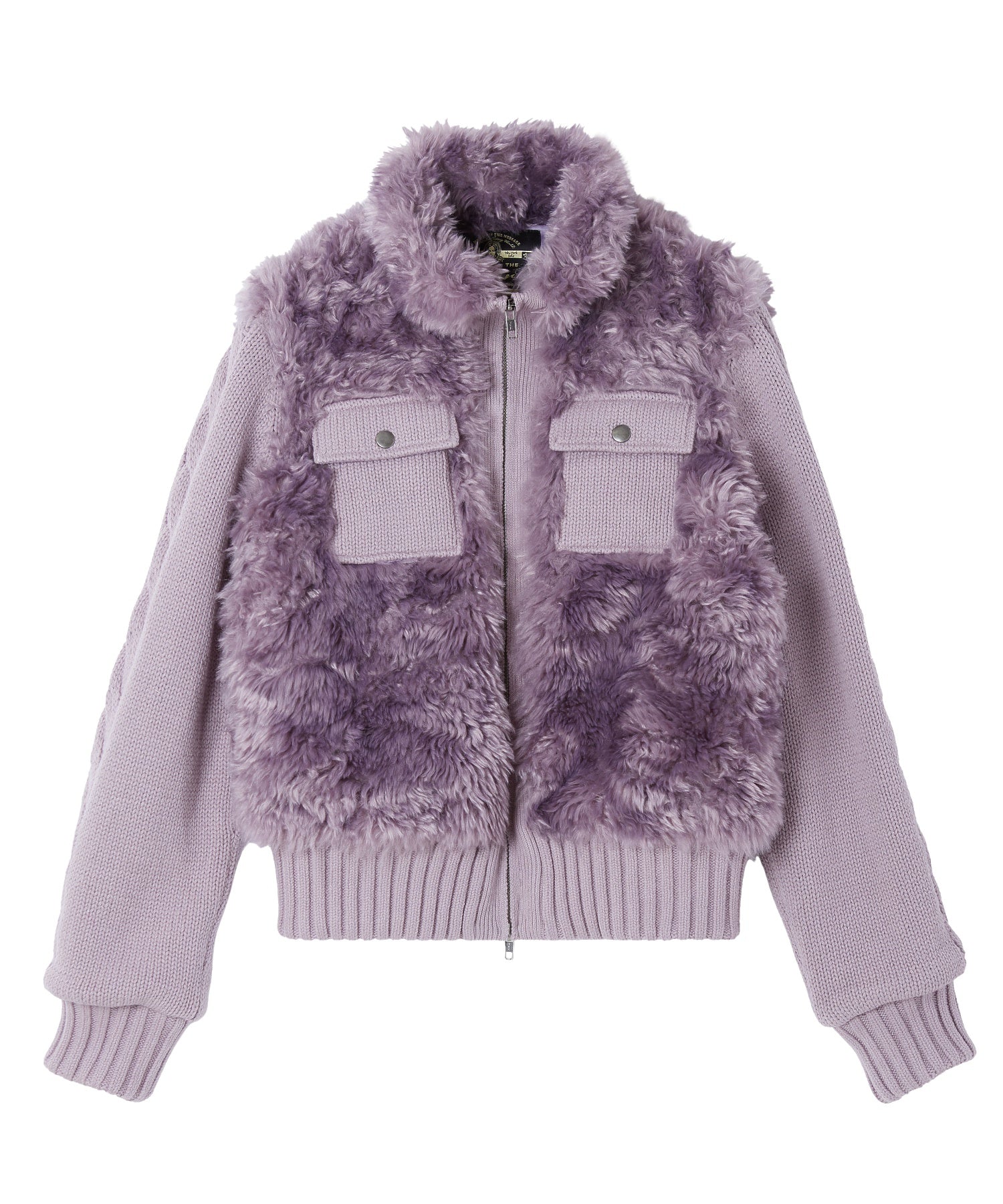 FAUX FUR AND KNIT JACKET