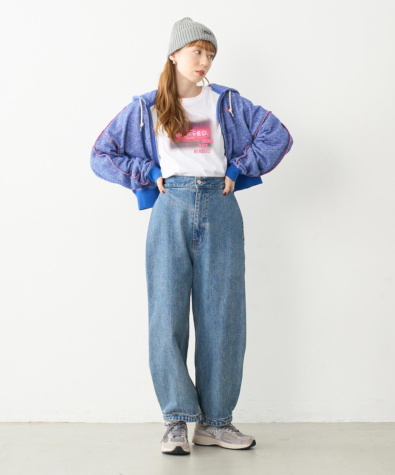 WIDE LEG BAGGY DENIM PANTS