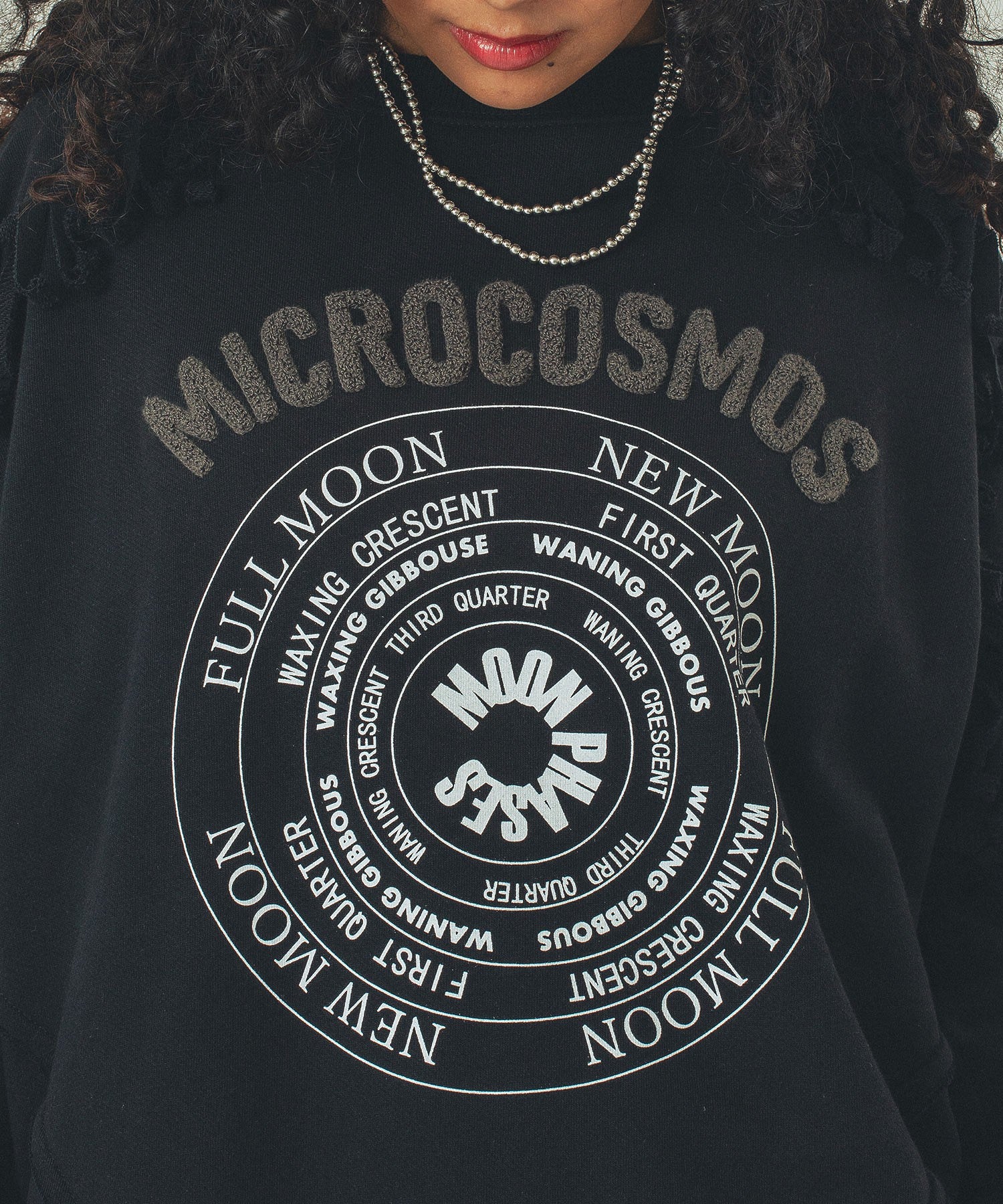 GENE HEAVENS/EMBROIDERY PRINT FRINGE SWEAT