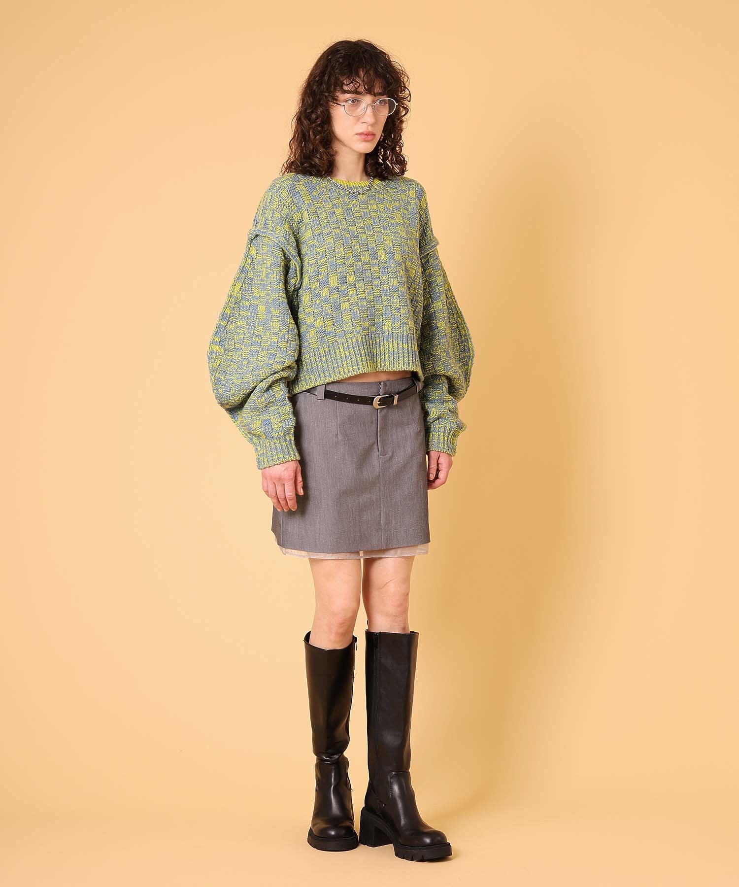 ミックスニットプルオーバー