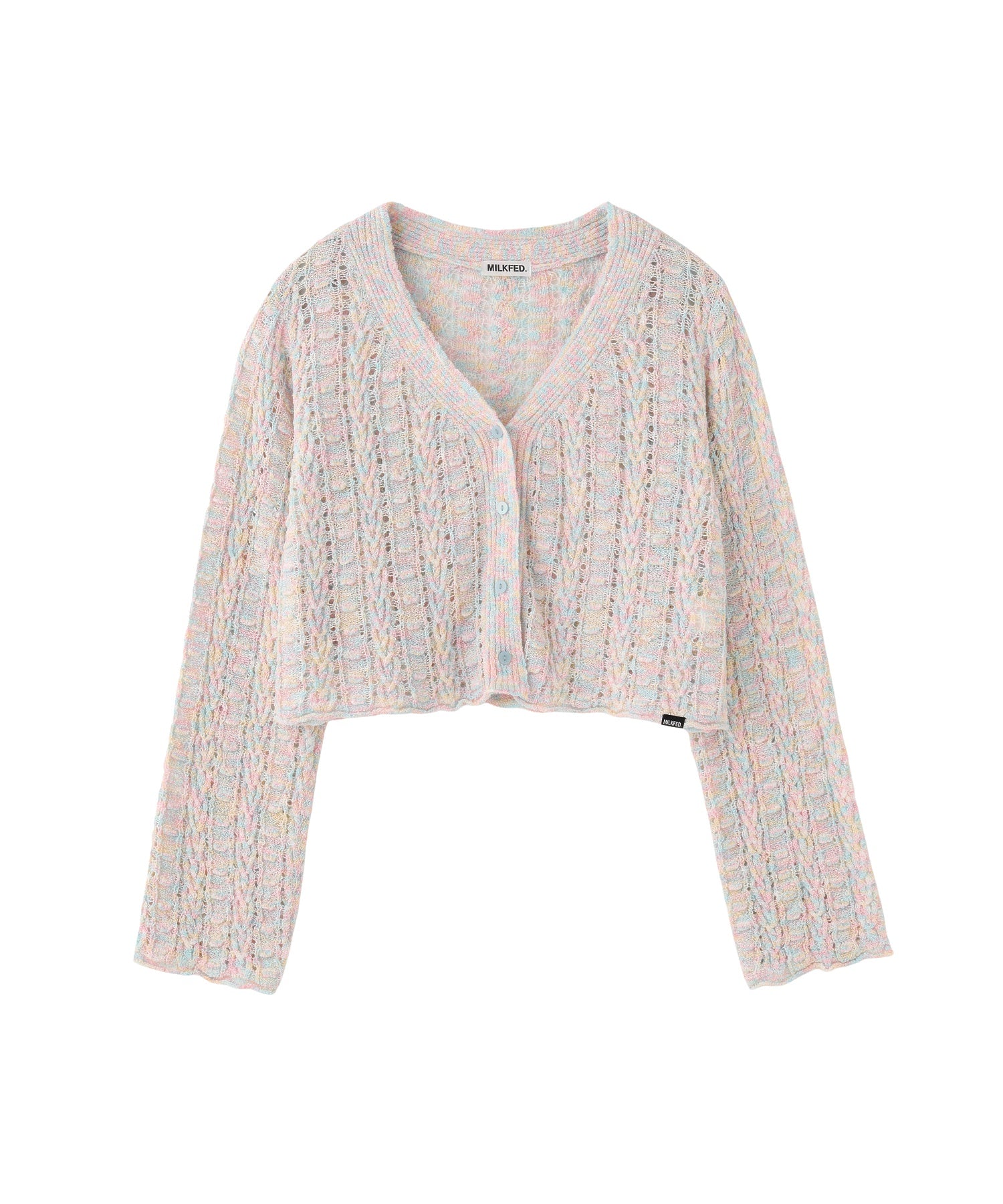 OPENWORK CABLE KNIT CARDIGAN