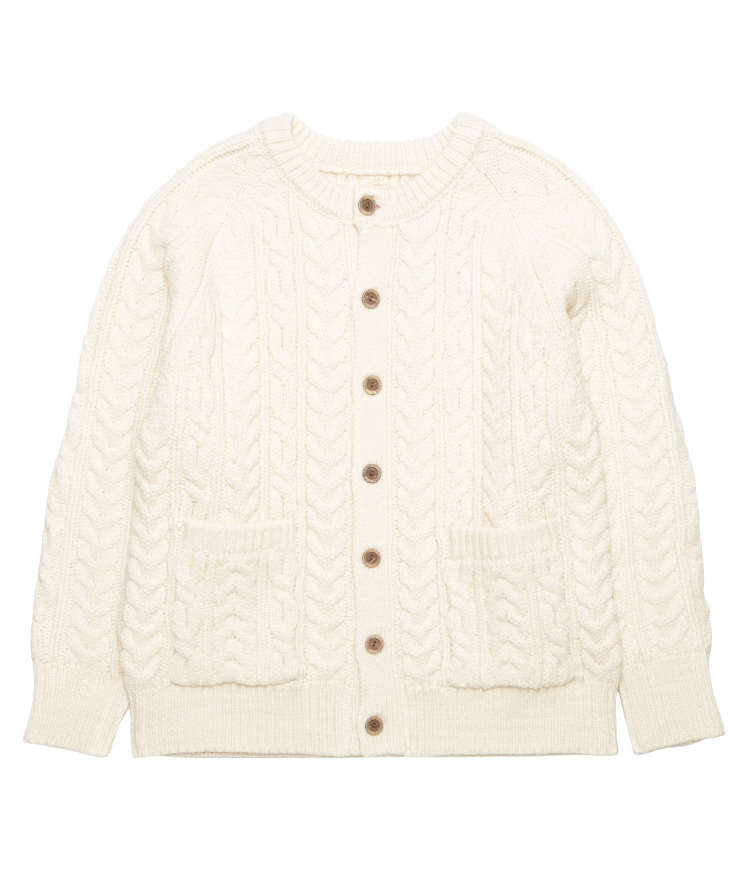 HEART ELBOW CABLE KNIT CARDIGAN