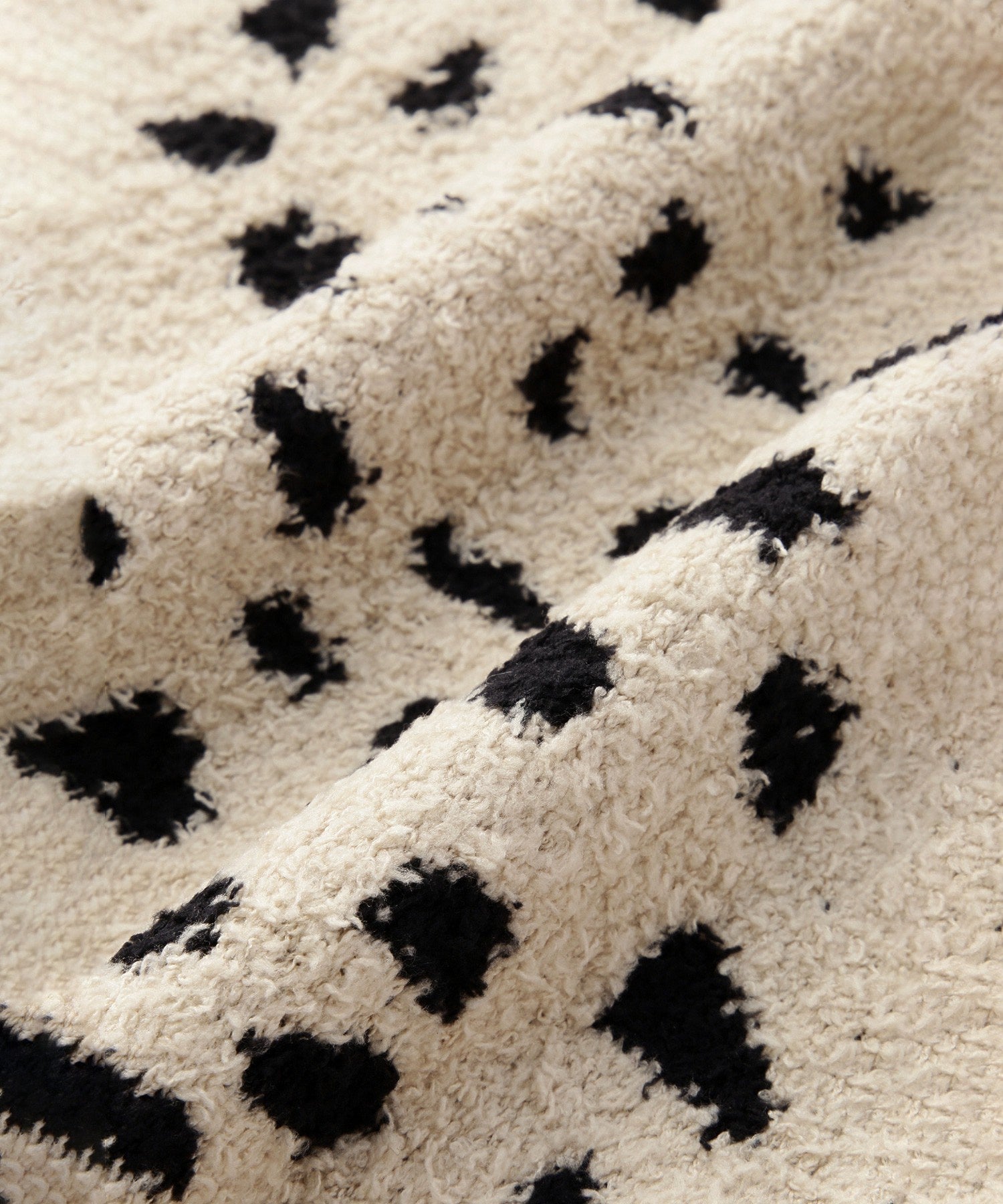 コンチョボタン モコモコ ヘンリーネックトップス