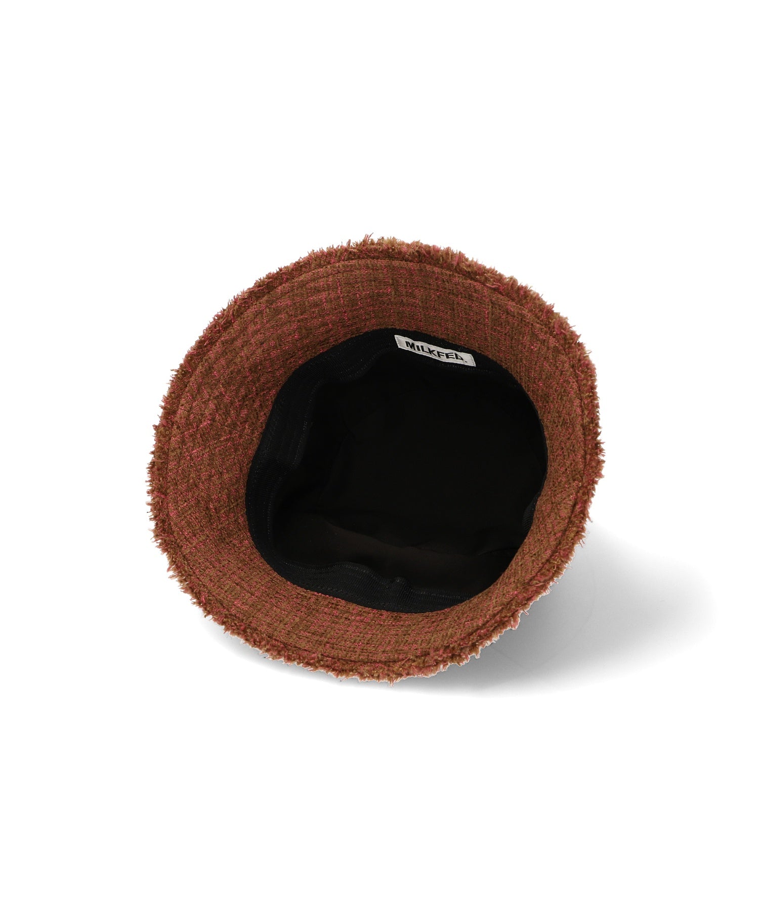 TWEED FRINGE BUCKET HAT