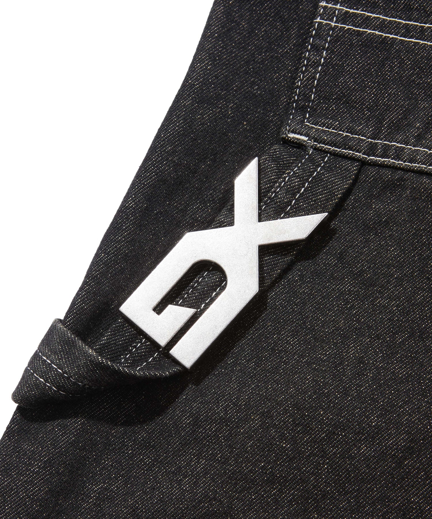 LOOP WITH BUCKLE WIDE LEG DENIM PANTS