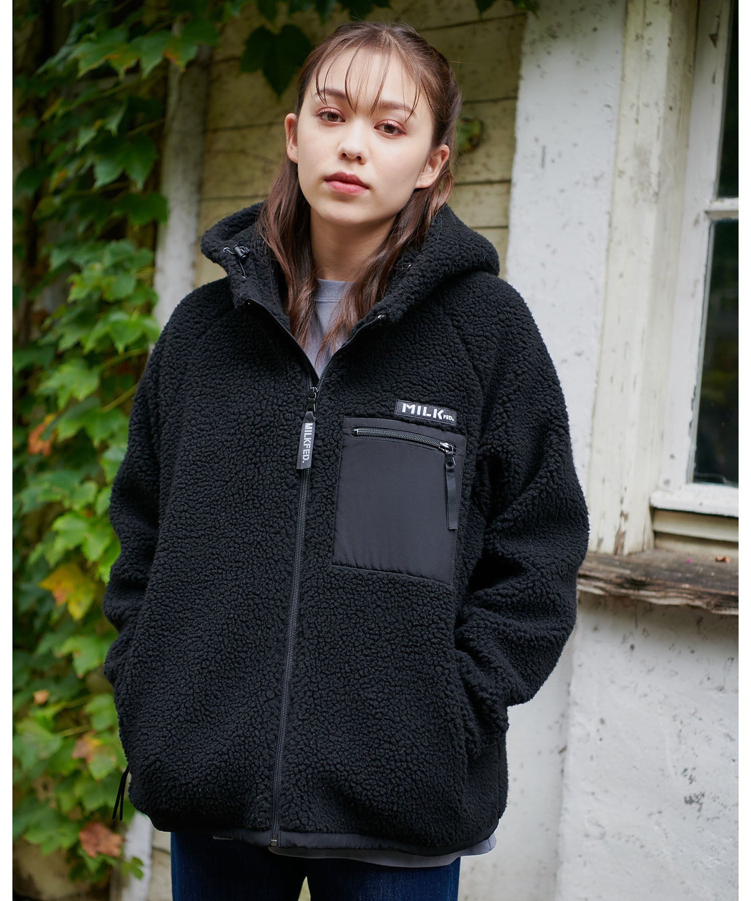 BOA ZIP UP  HOODED JACKET MILKFED.