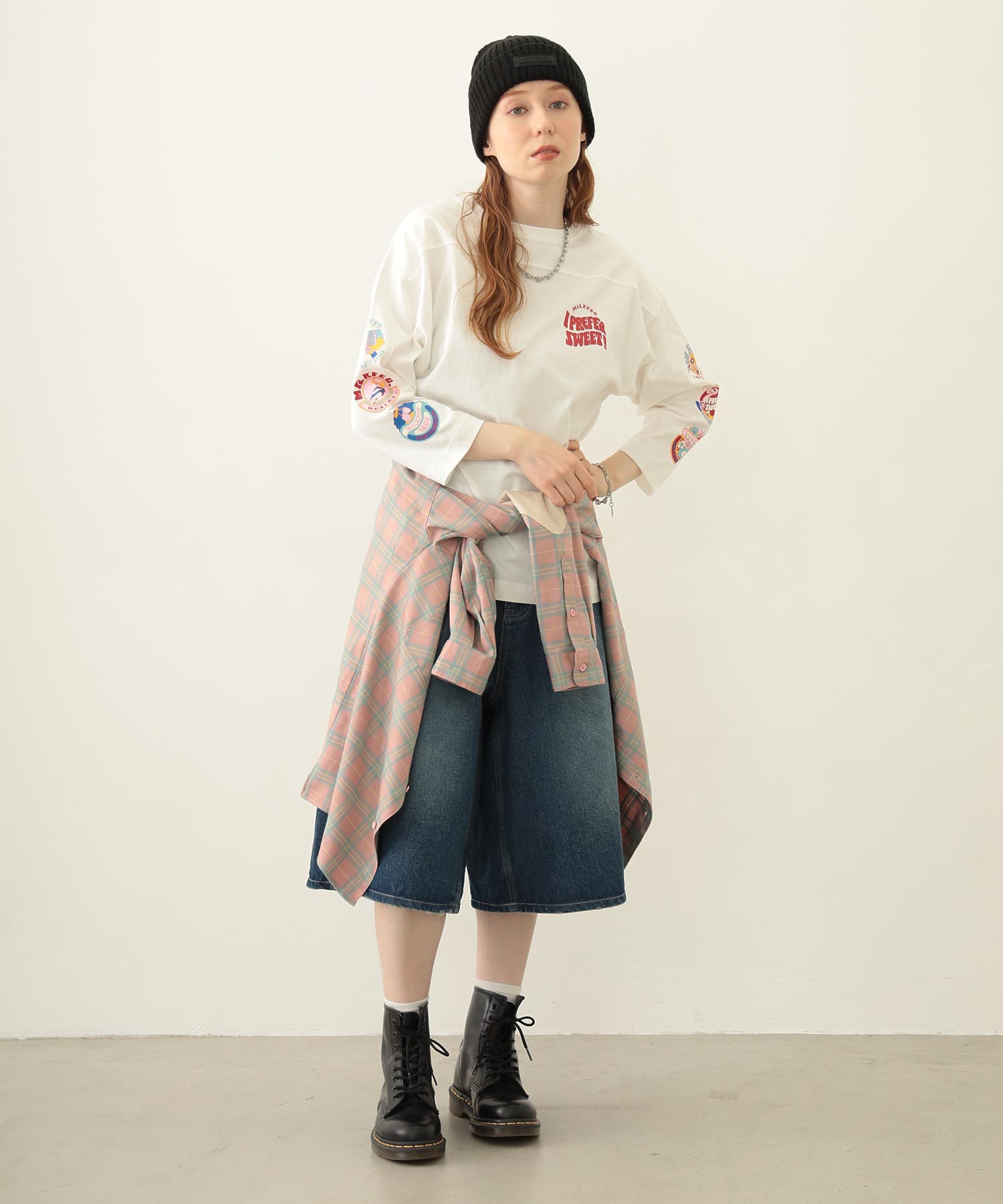 RUBBER PATCH KNIT CAP