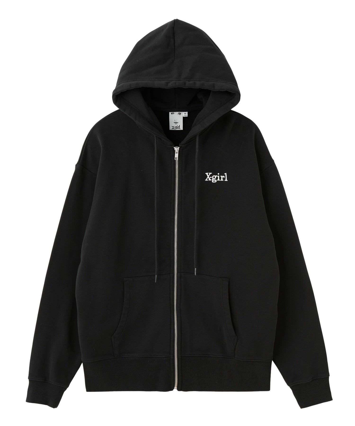 EMBROIDERED LOGO ZIP UP SWEAT HOODIE