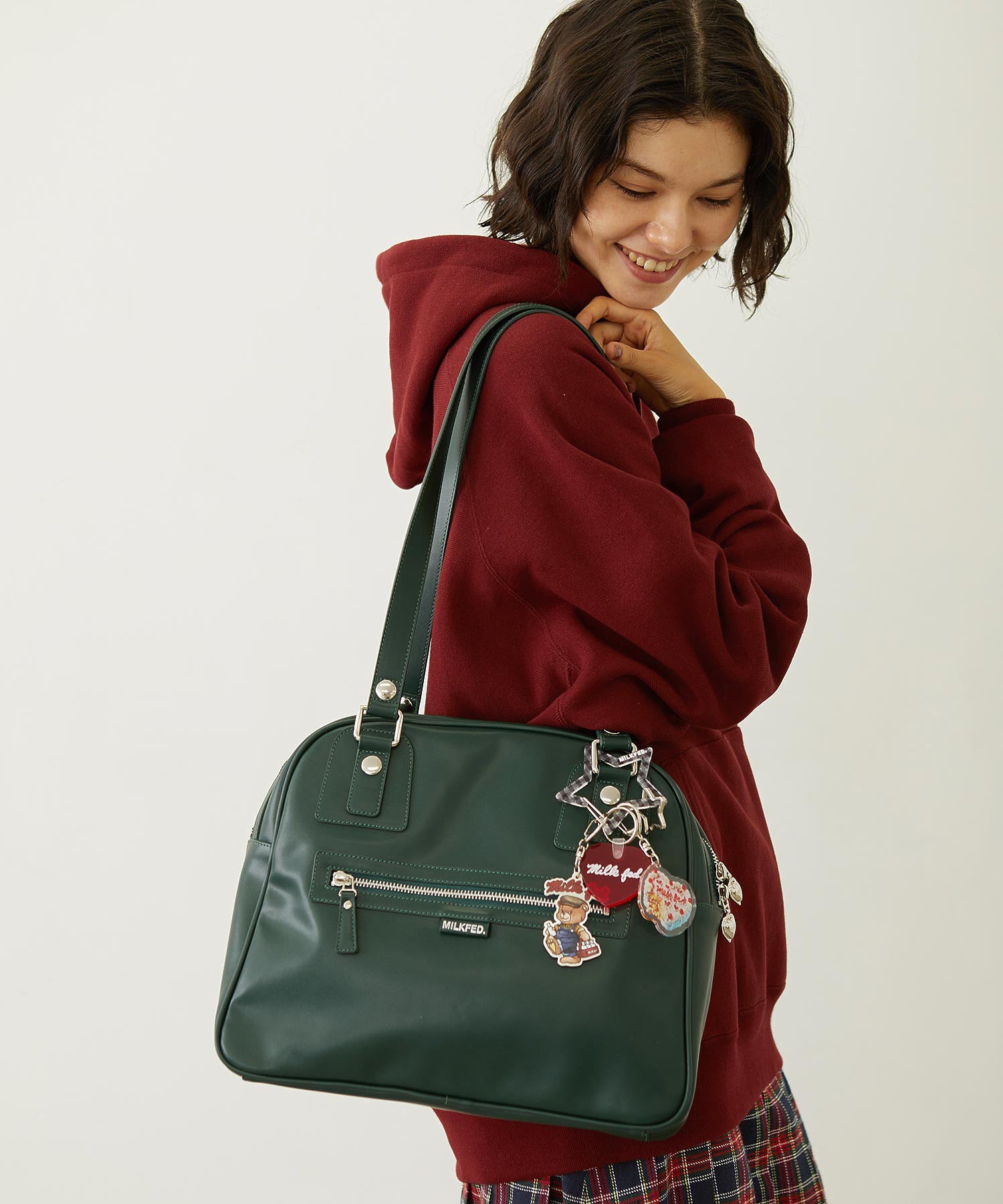 HEART CHARM BOSTON BAG