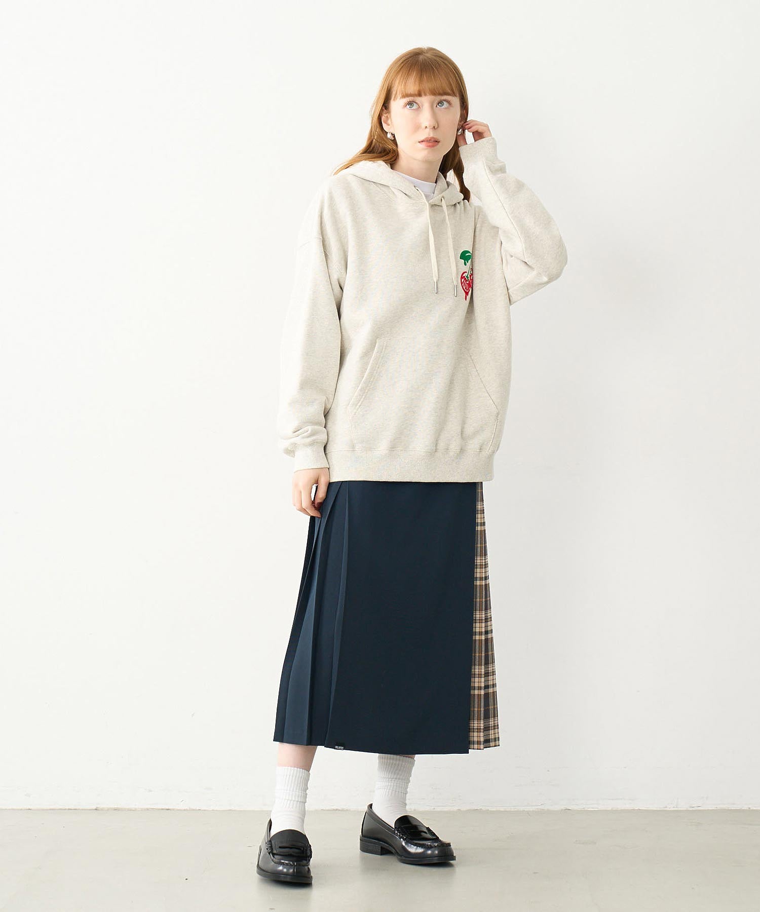 PLAID PANEL SKIRT