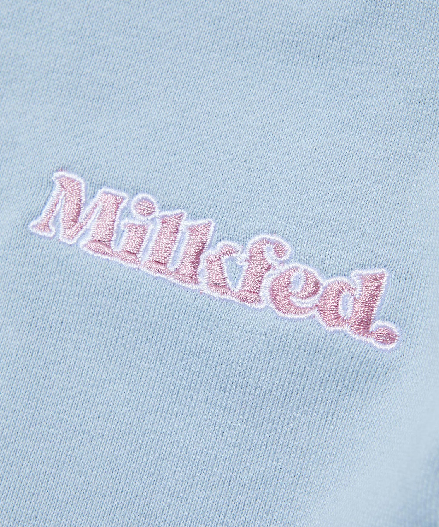 RIBBON EMBROIDERY SWEAT HOODIE