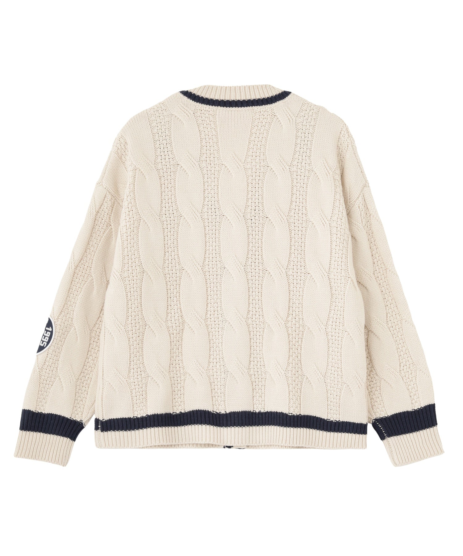 CRICKET KNIT PATCH CARDIGAN