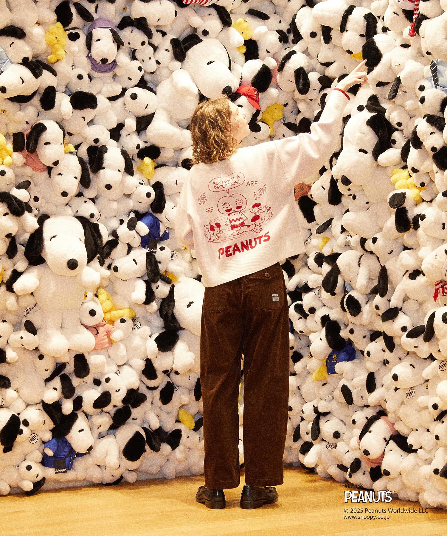 MILKFED. × PEANUTS KNIT CARDIGAN