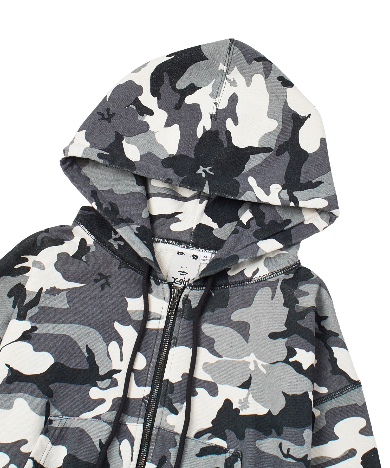HIBISCUS CAMOUFLAGE ZIP UP SWEAT HOODIE