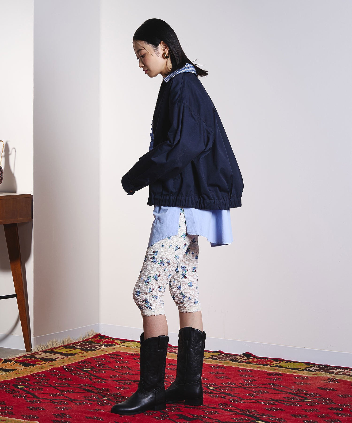 CREOLME/REVERSIBLE CHECK JACKET