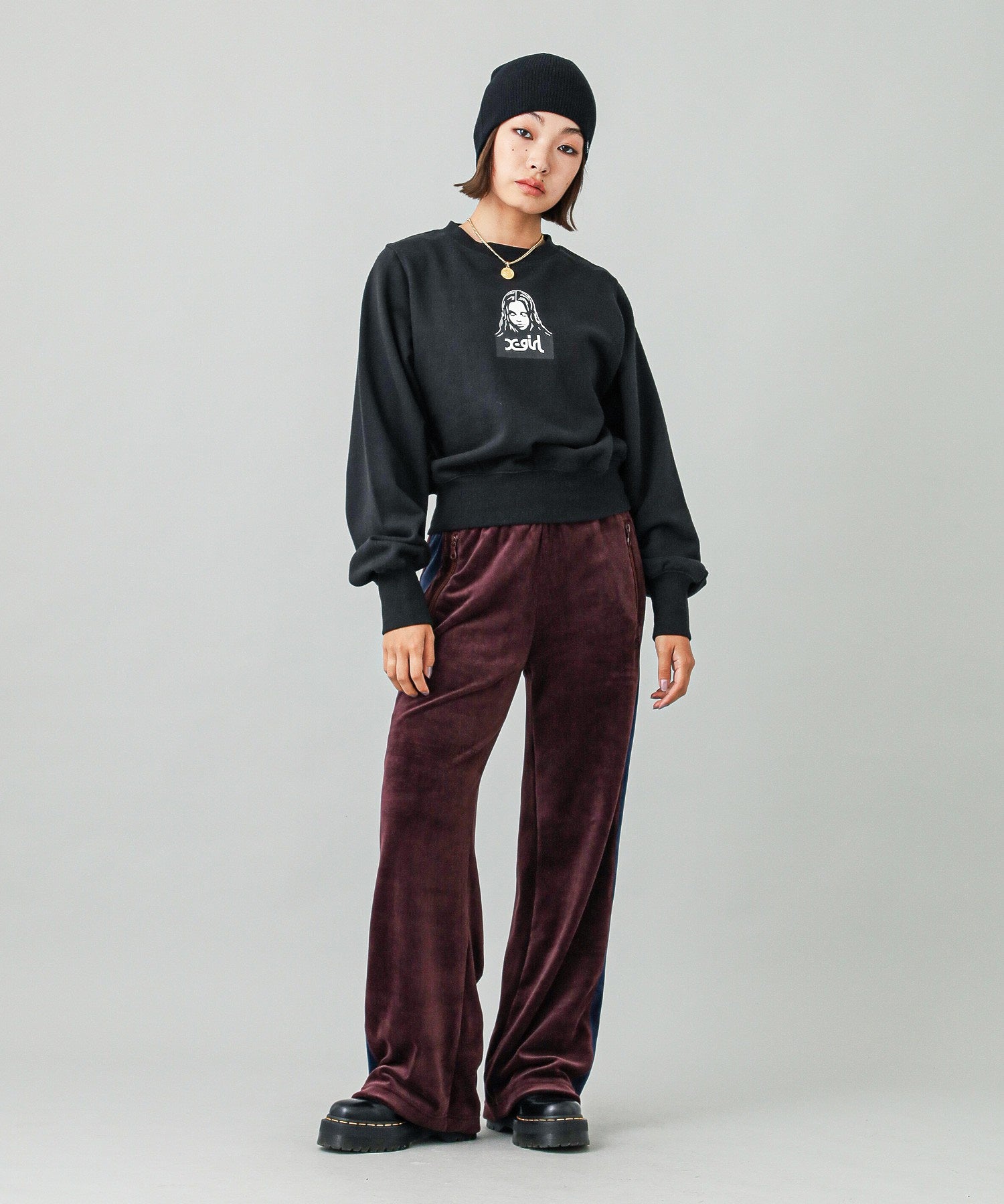 VELOUR TRACK PANTS