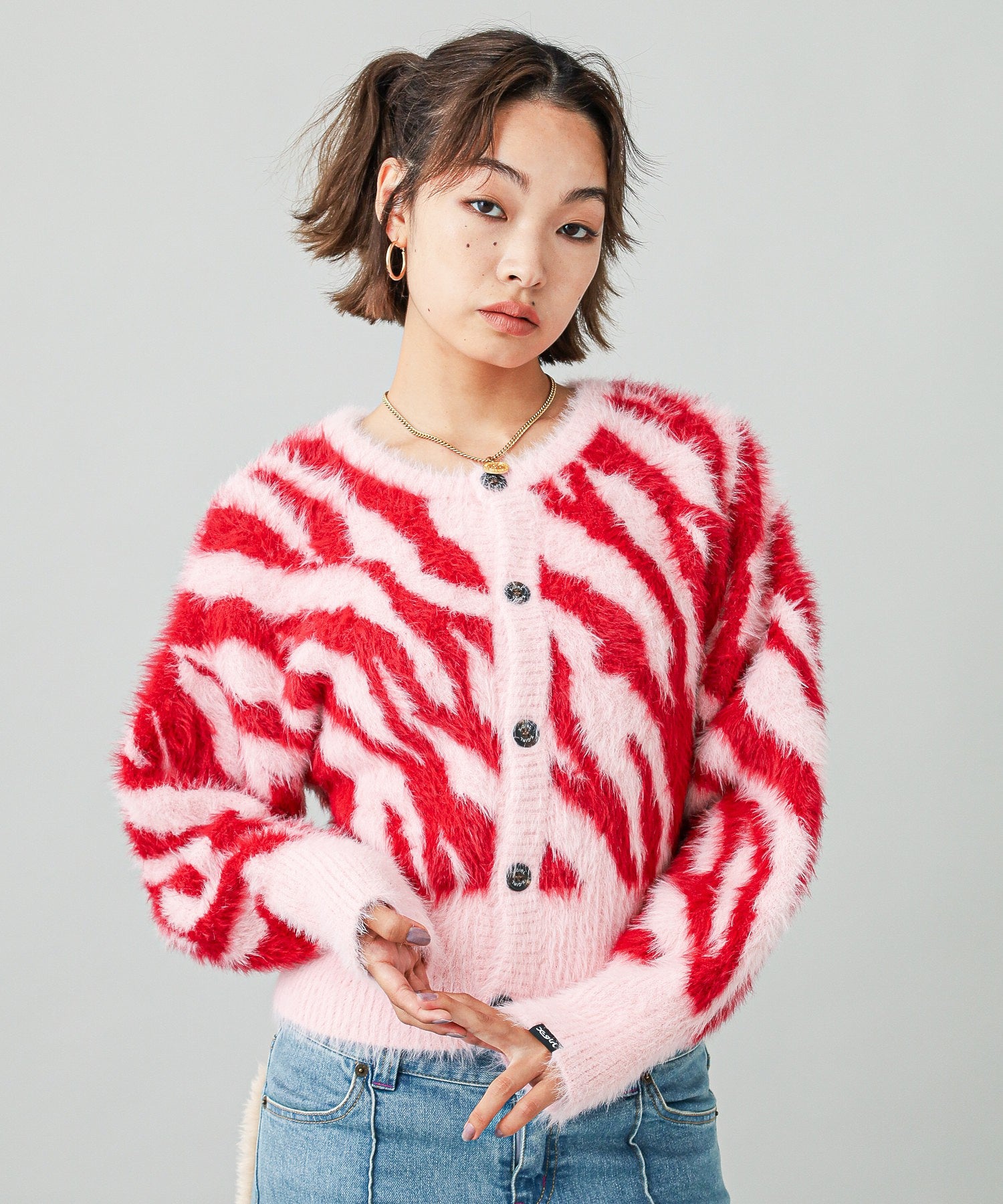 ZEBRA 2WAY KNIT CARDIGAN