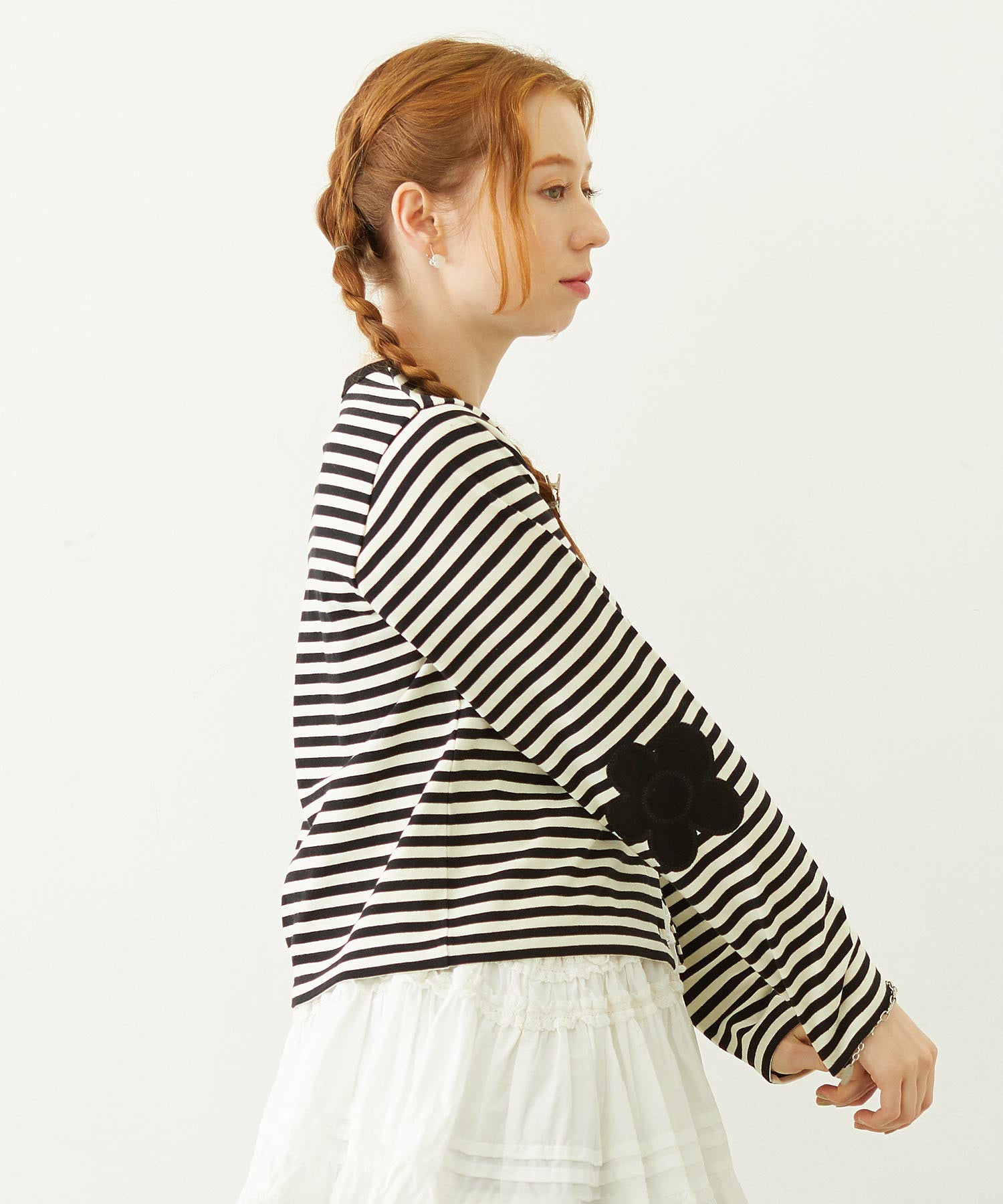 FLOWER ELBOW CARDIGAN