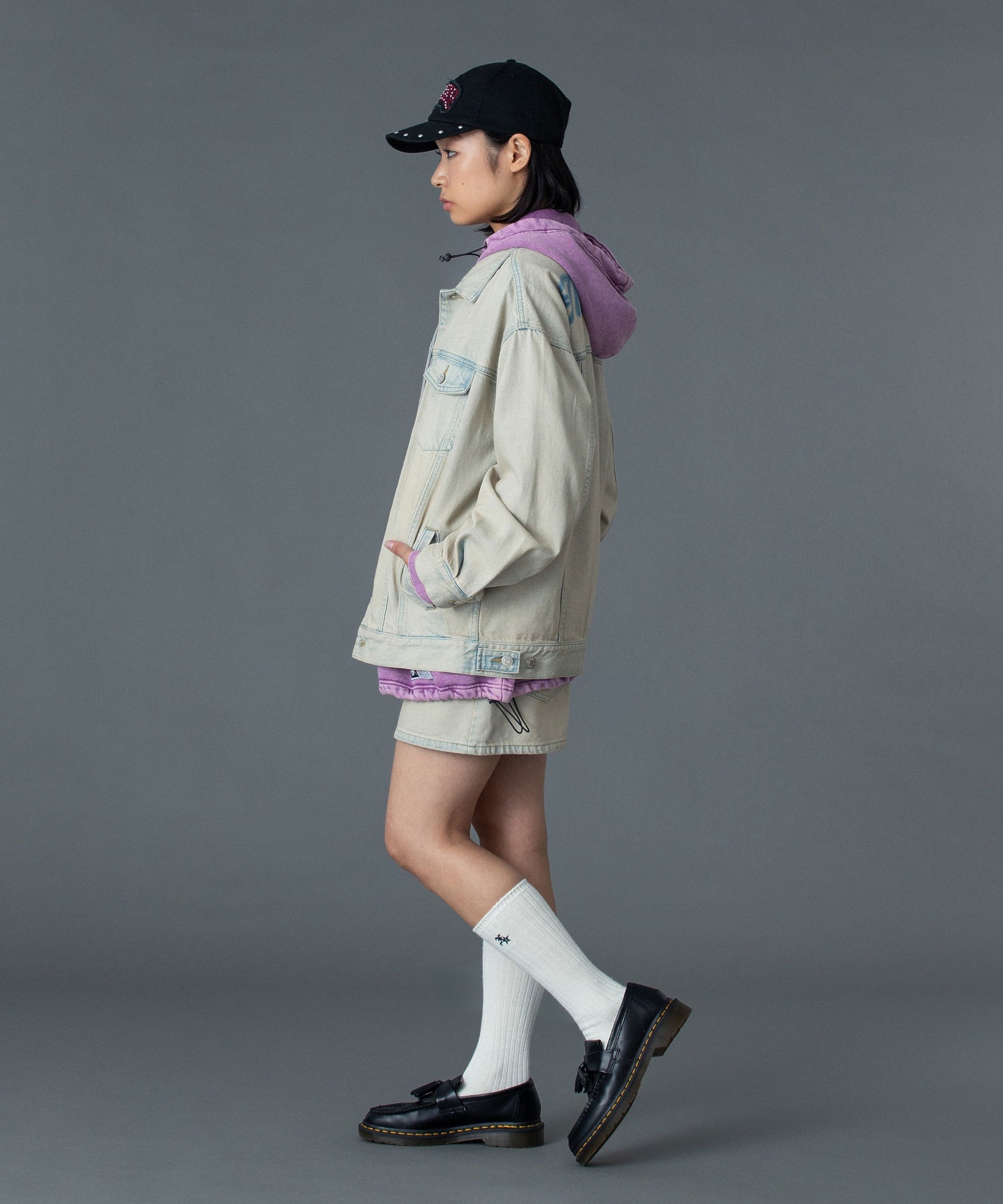 CURSIVE LOGO DENIM JACKET