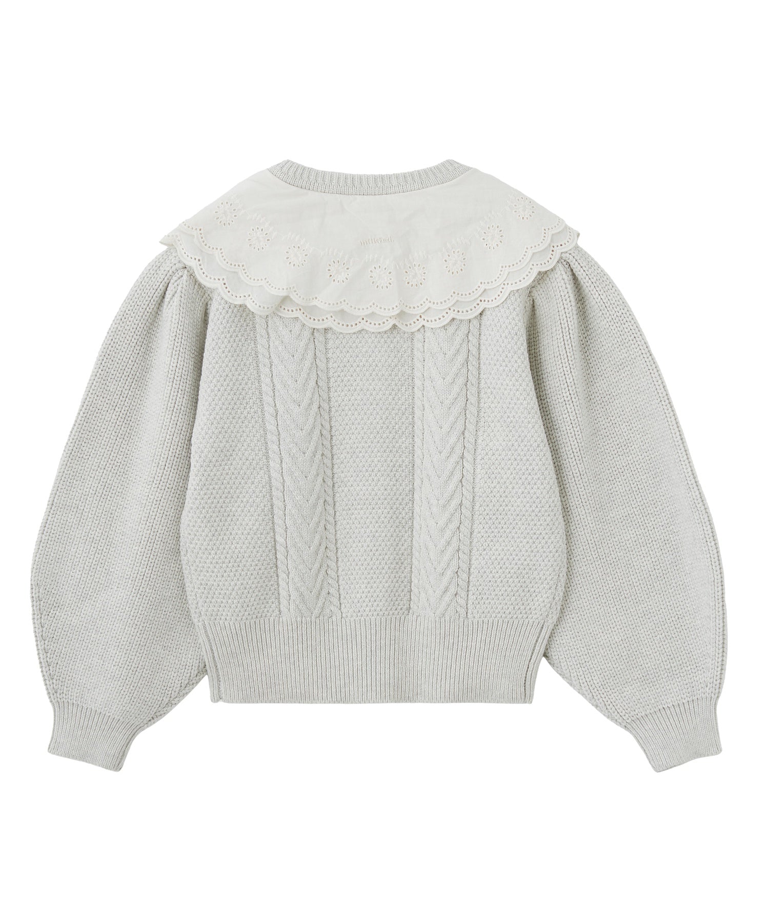 LACE COLLAR KNIT TOP
