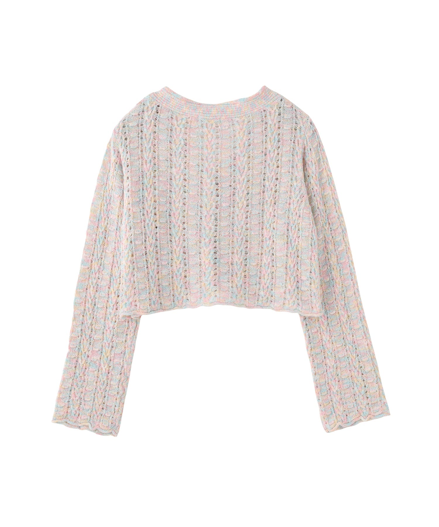 OPENWORK CABLE KNIT CARDIGAN