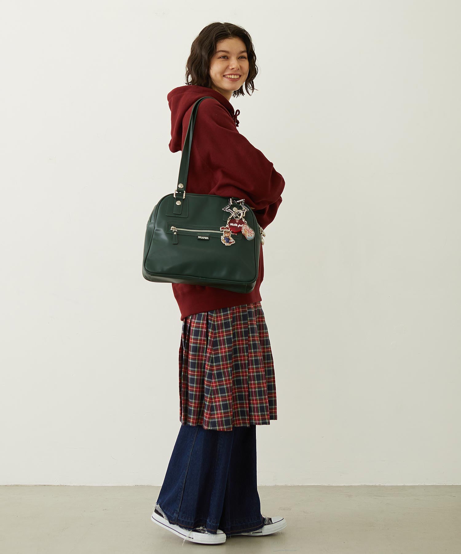 HEART CHARM BOSTON BAG