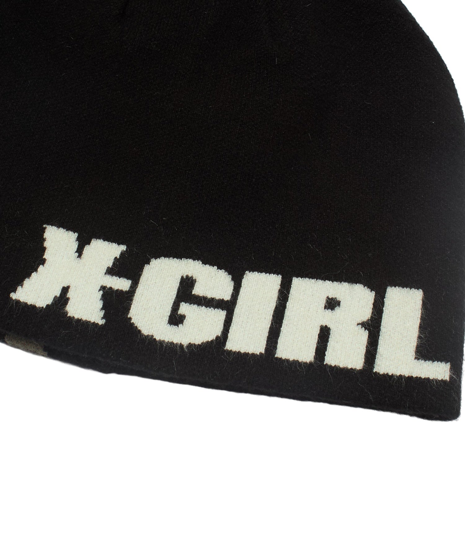 X-GIRL LOGO REVERSIBLE JACQUARD BEANIE