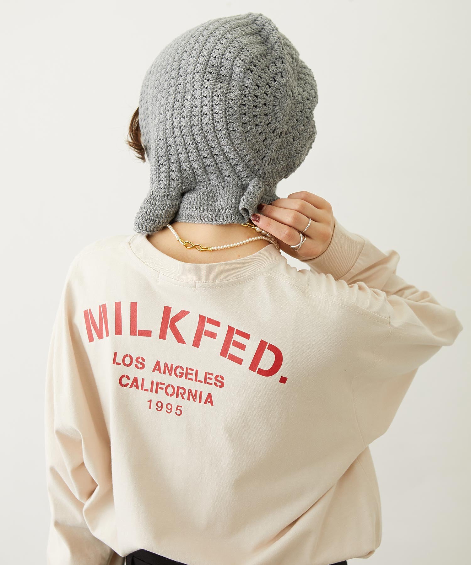 FRILL KNIT BONNET
