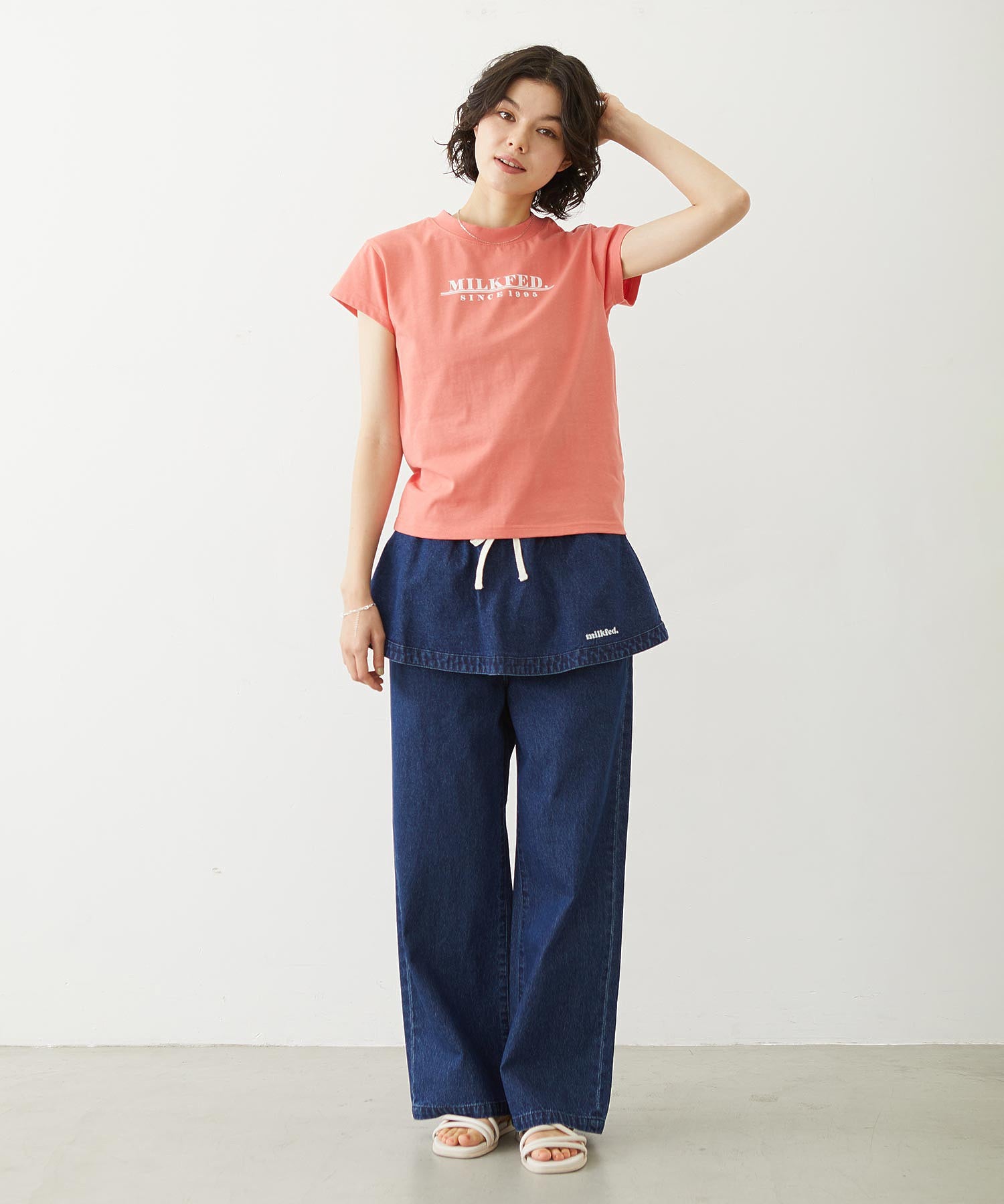 LINE LOGO FRENCH SLEEVE TOP