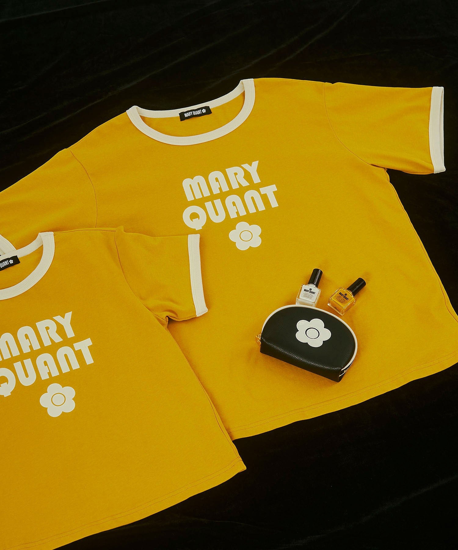 【イエローカラー/S・LサイズROSE BUD別注】MARY QUANT/RINGER TSHIRT