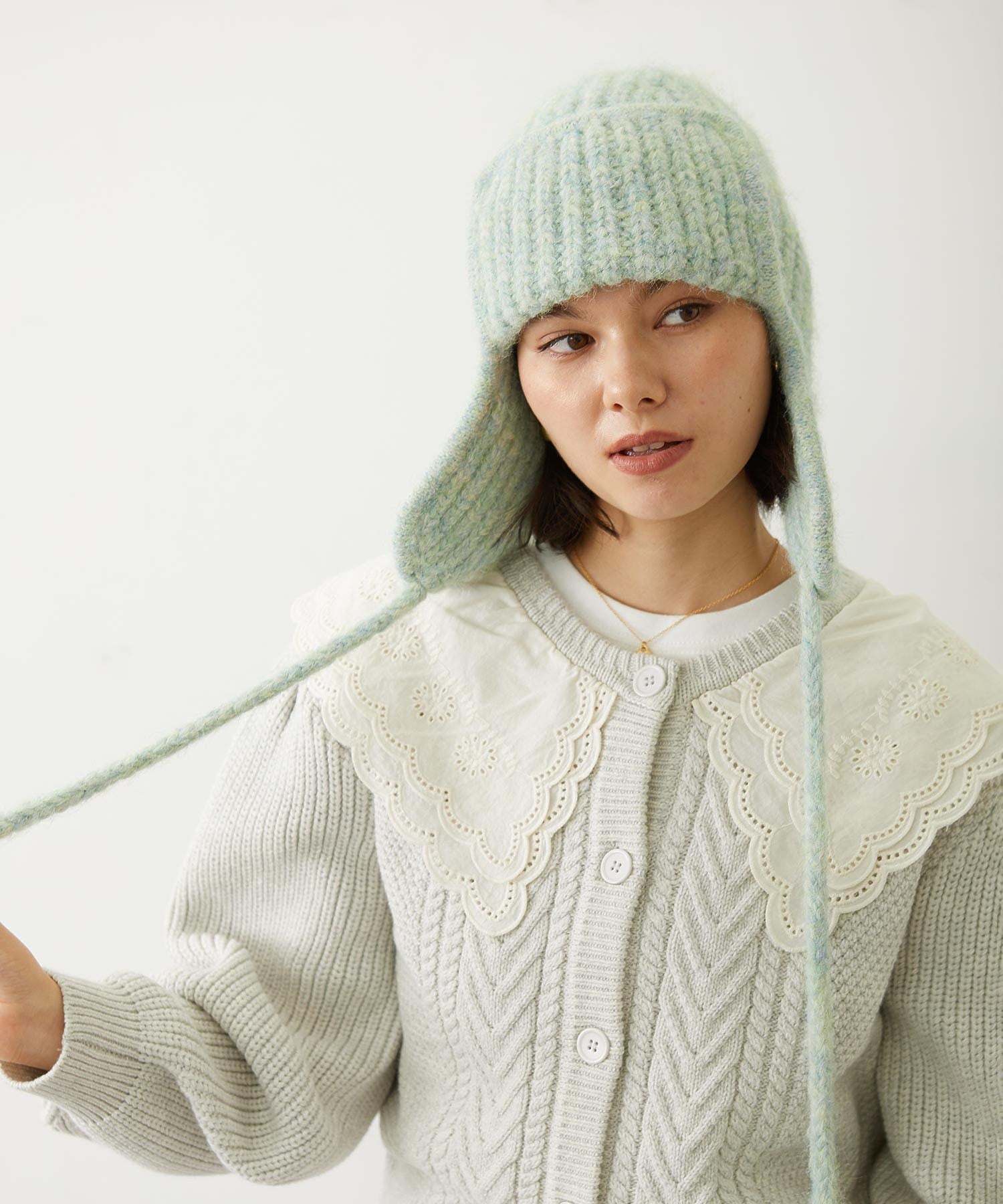 EAR FLAP KNIT CAP