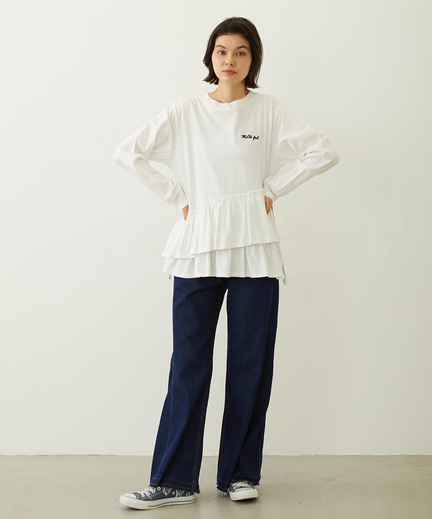 FLARED DENIM PANTS
