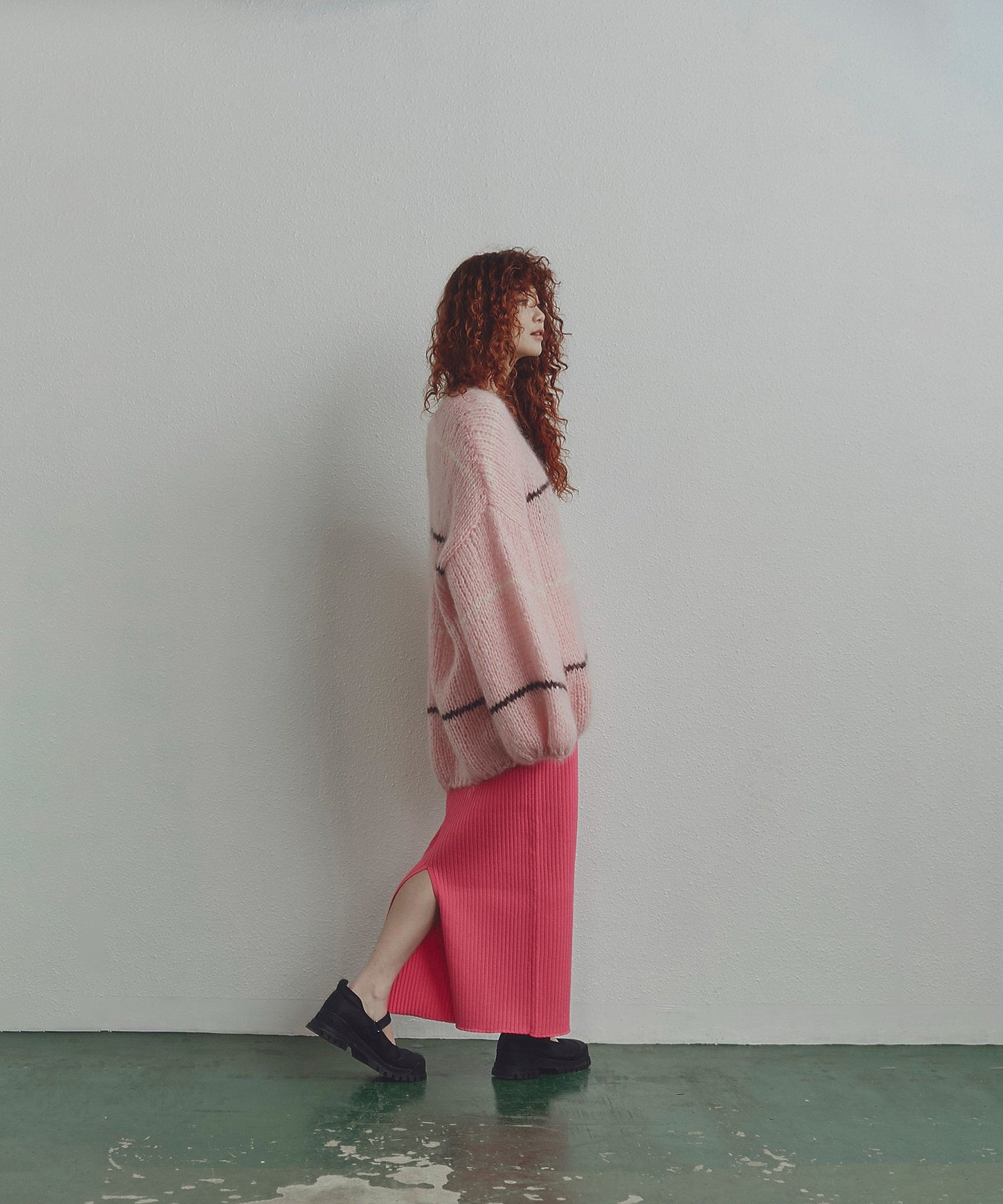 リブニットスカート