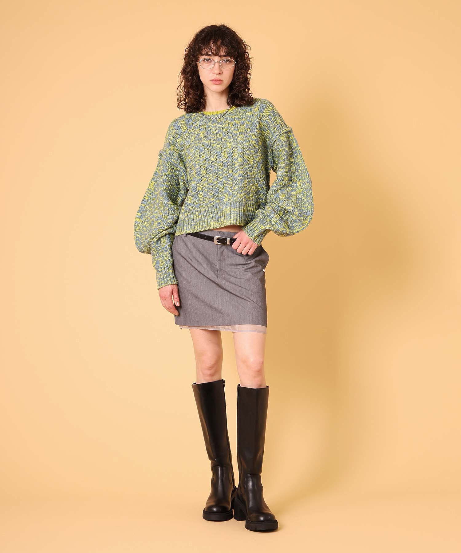 ミックスニットプルオーバー