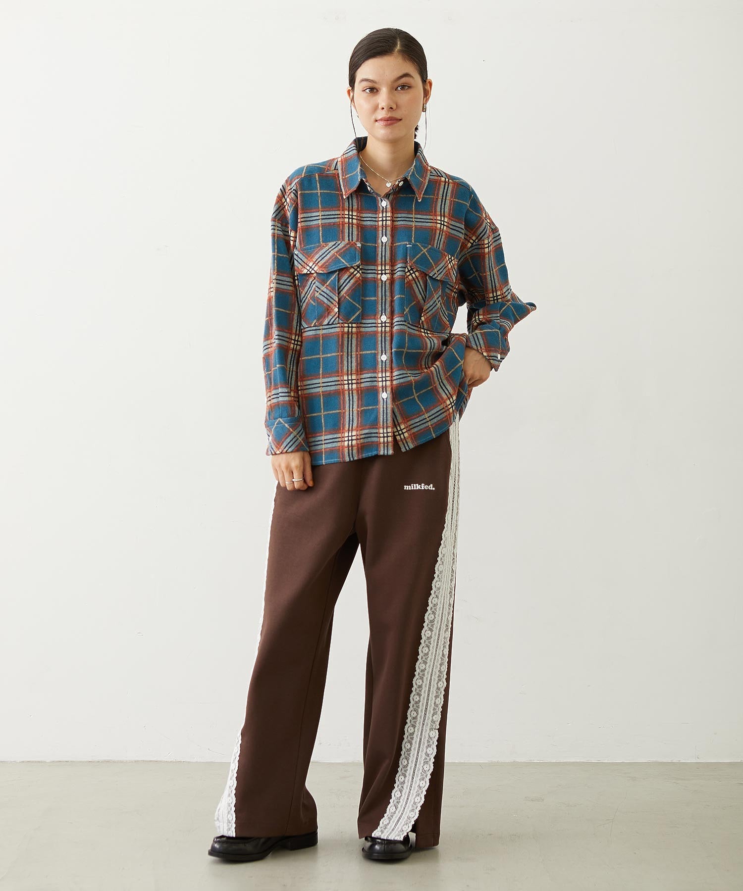 LOGO PLAID SHIRT