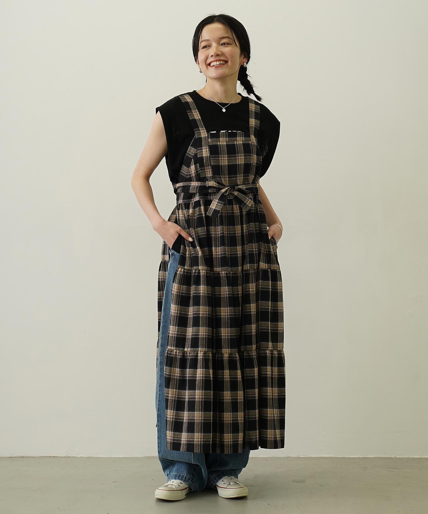 APRON TIERED DRESS
