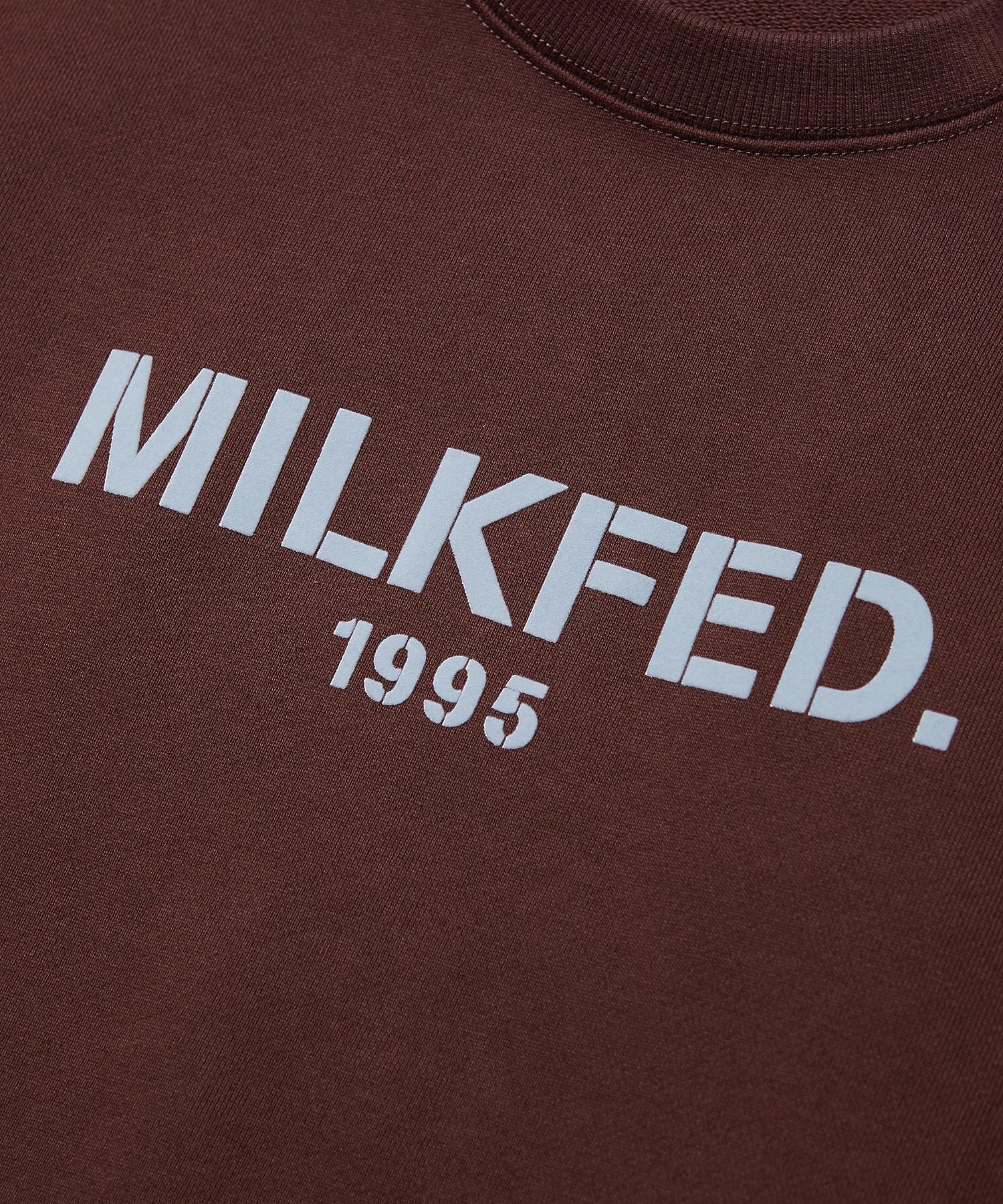 STENCIL LOGO WIDE CREW SWEAT TOP
