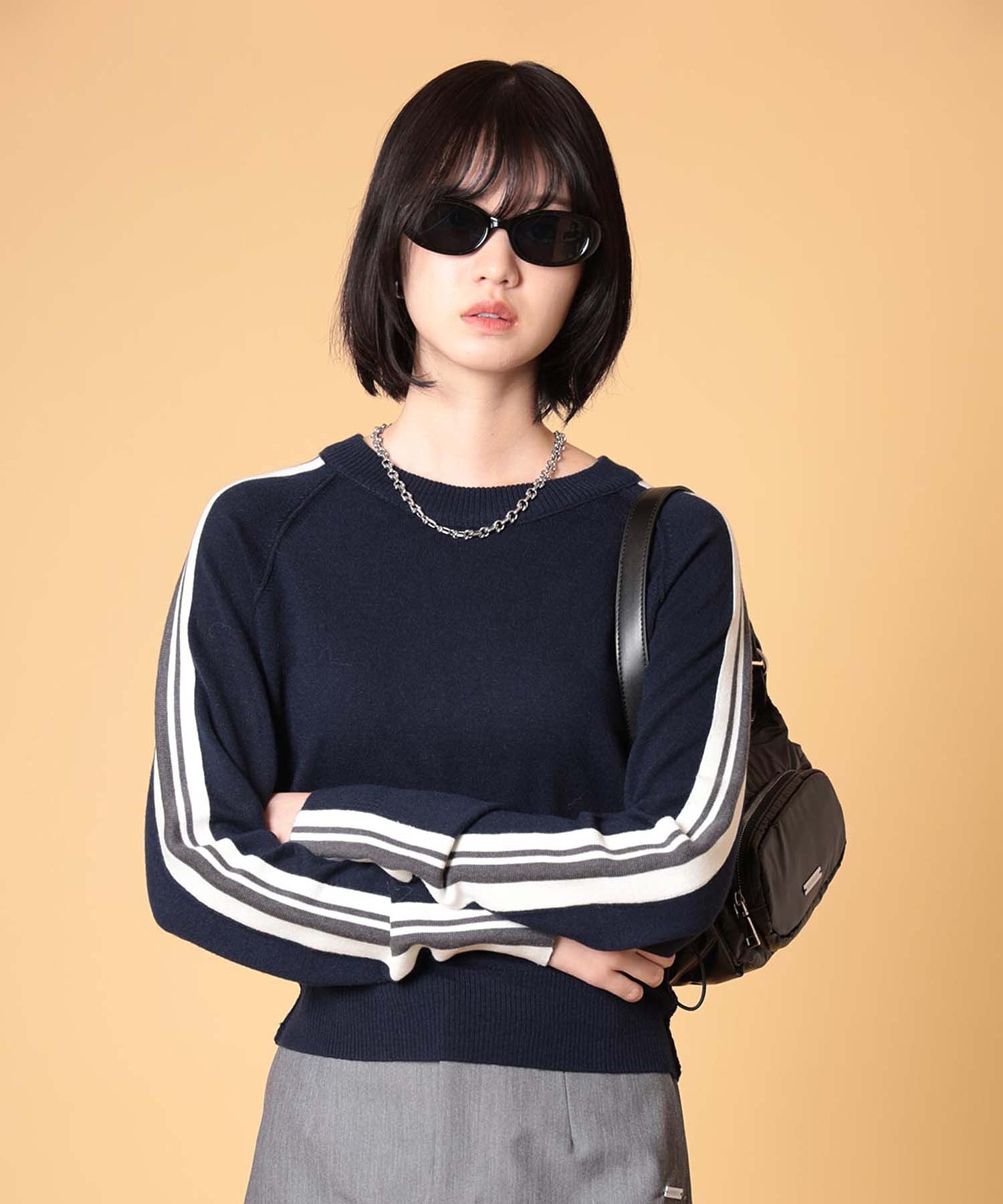 ラインニットプルオーバー