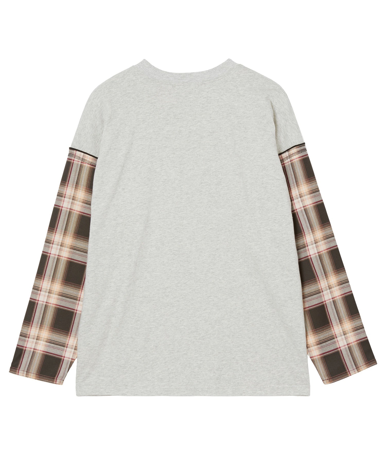 PLAID SLEEVES L/S TOP