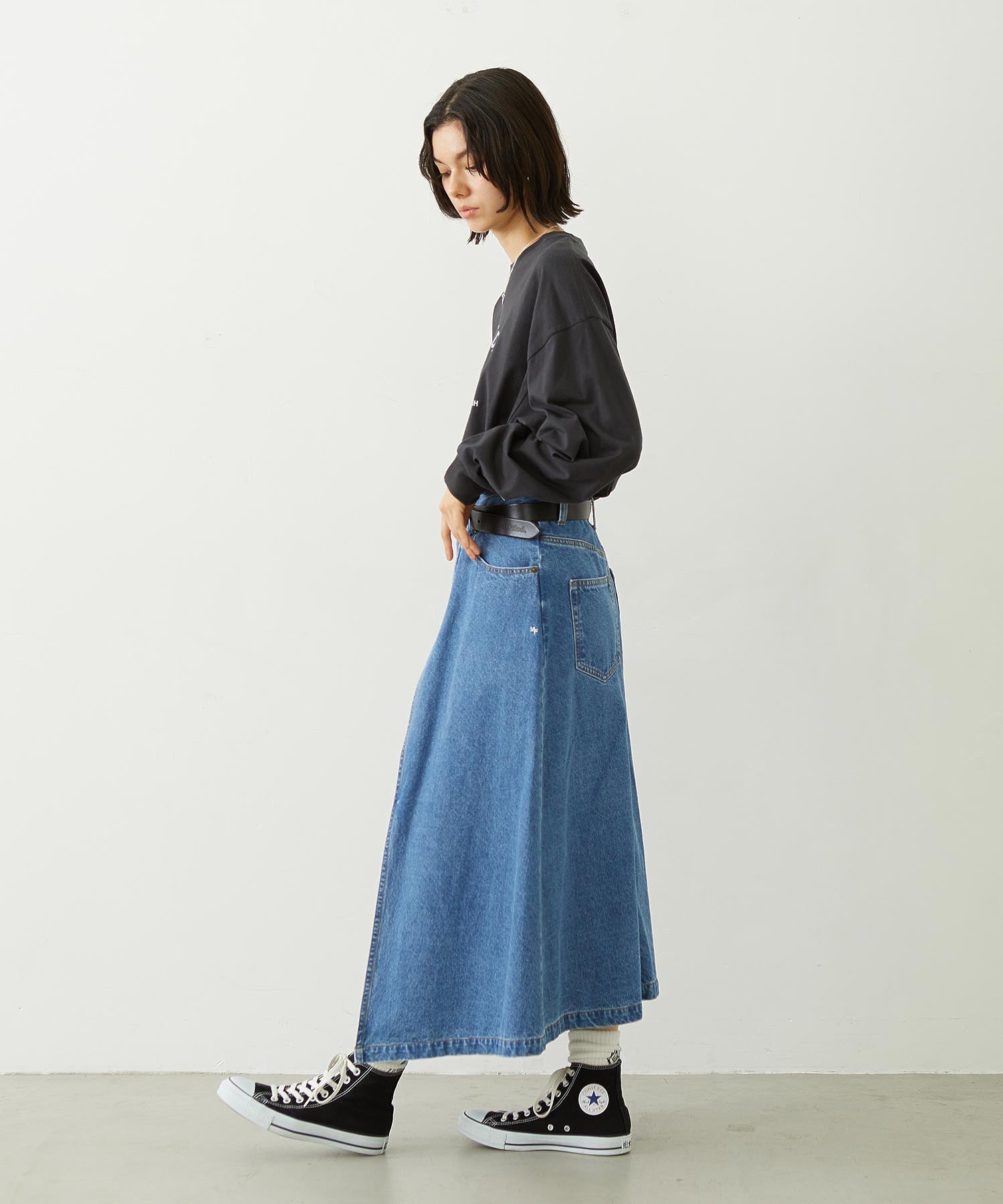 ASYMMETRICAL LONG SKIRT