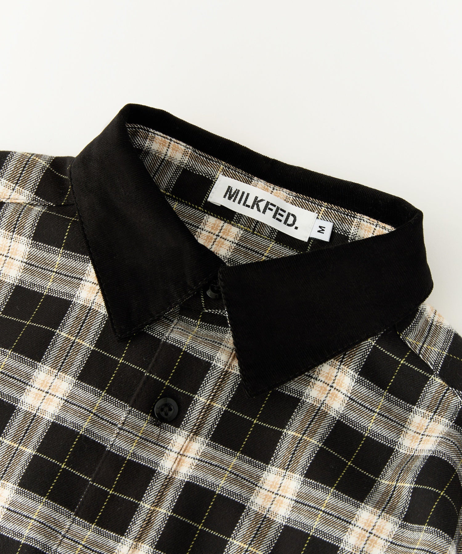 HEART ELBOW PATCH PLAID SHIRT