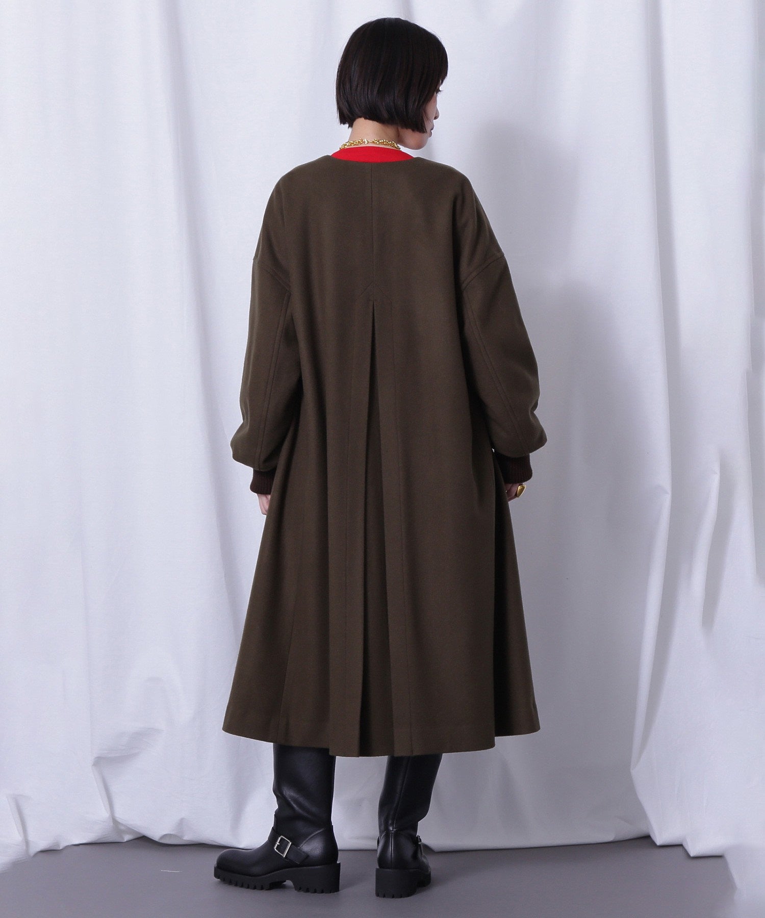 mici/ウールロングコート