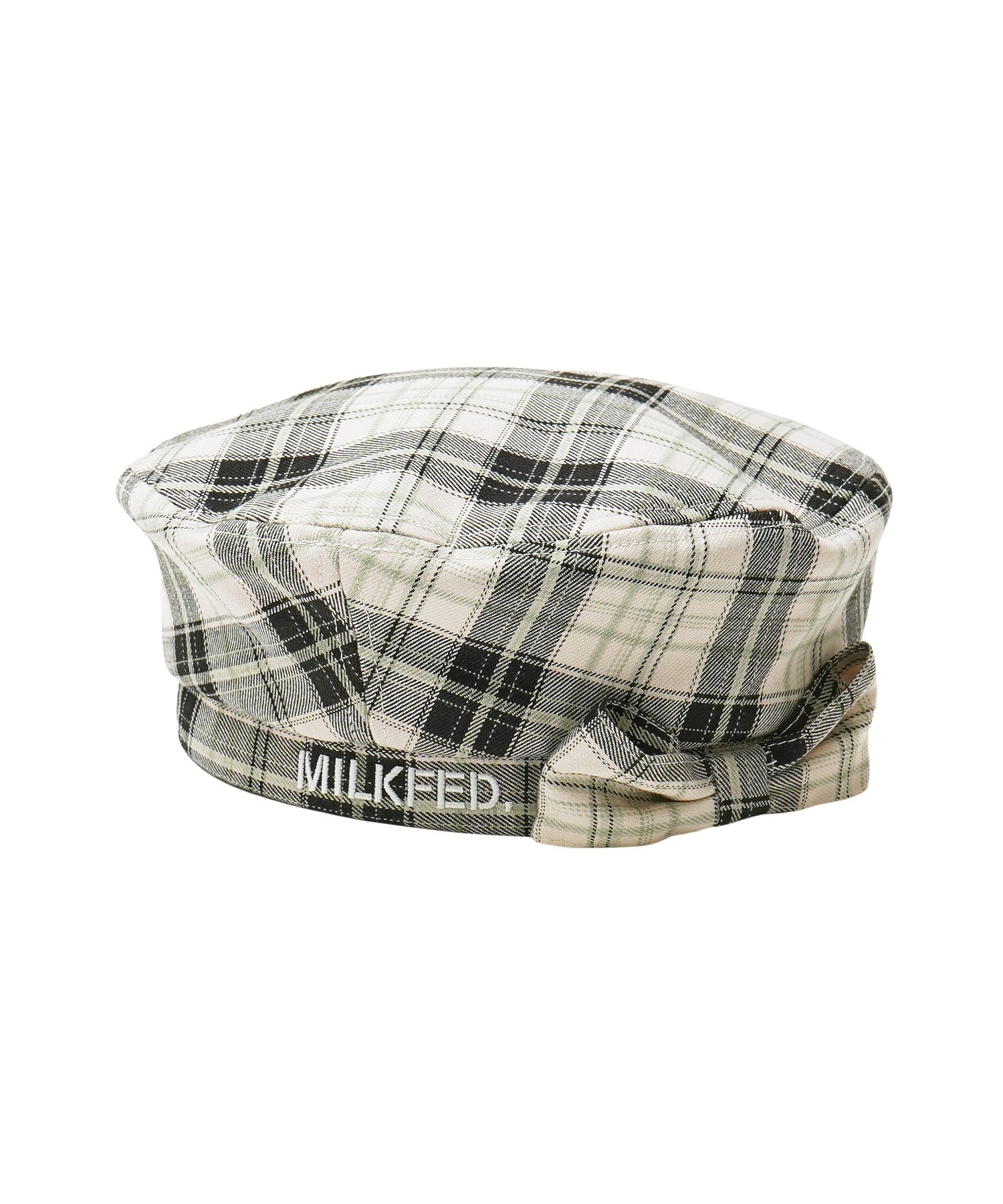 LOGO PLAID BERET