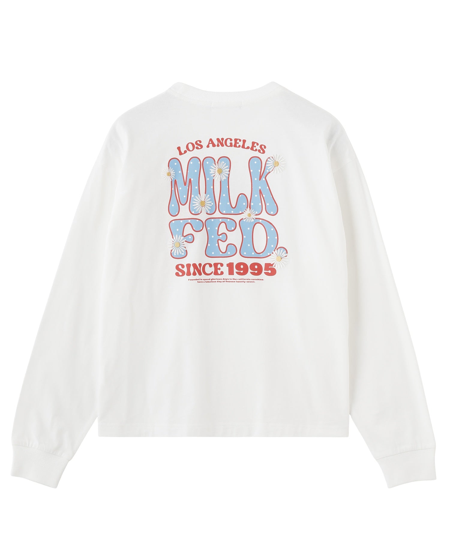 FLOWER DOT PATTERN LOGO WIDE L/S TEE