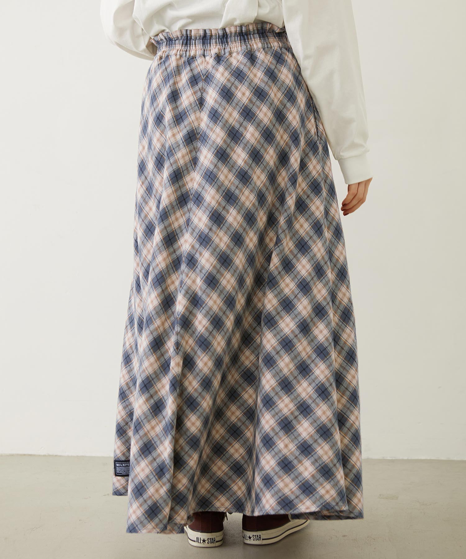FLARE PLAID SKIRT
