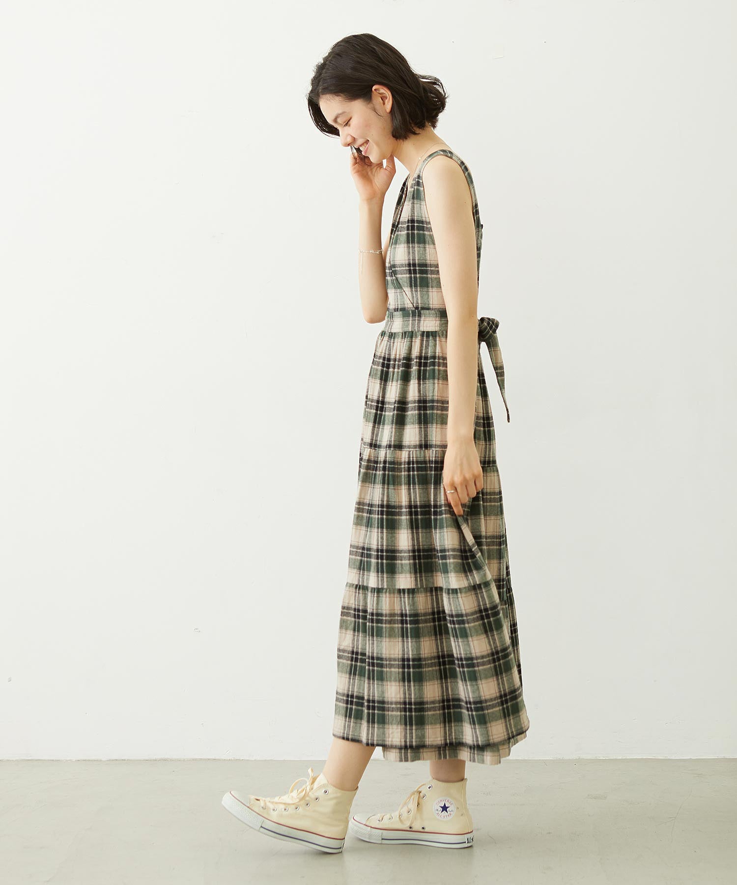 APRON TIERED DRESS