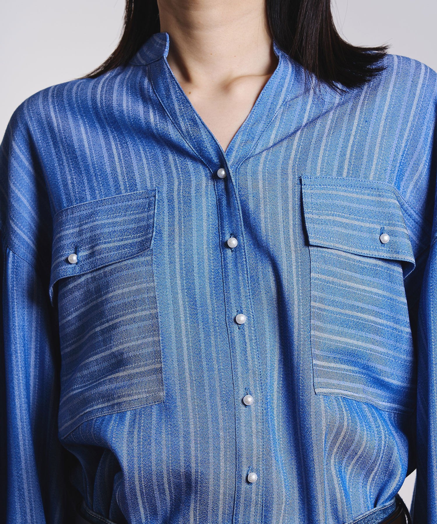 GENE HEAVENS/COTTON PEARL BUTTON SHIRT